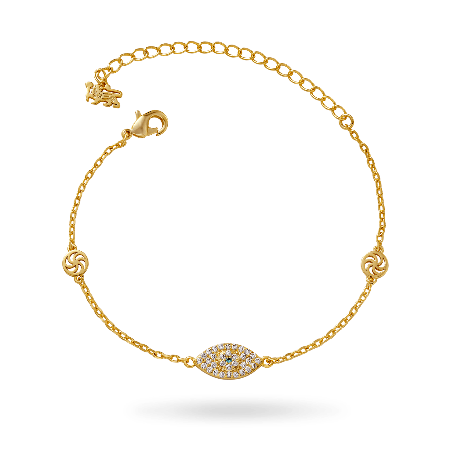 Mini Evil Eye Bracelet (Sample Sale) Bracelets IceLink-ATL 14K Gold Plated  